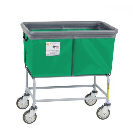 R&B Wire Products Elevated Basket Truck, Vinyl, Bumper, 4 Bushel, Forest Green 464SOB/FG